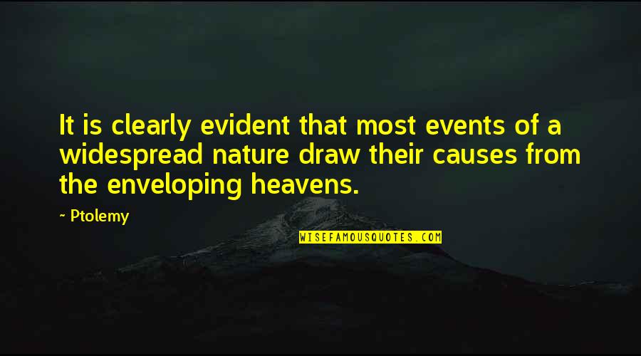 Heaven And Nature Quotes By Ptolemy: It is clearly evident that most events of