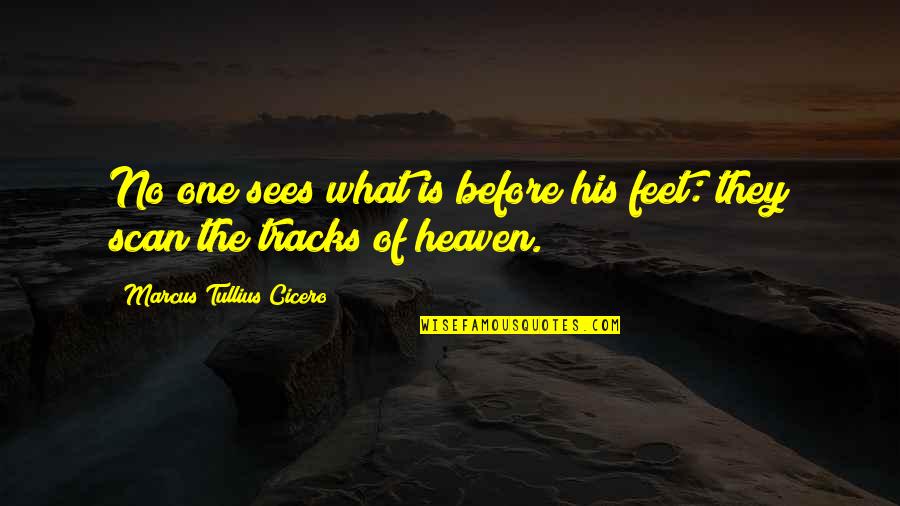 Heaven And The Stars Quotes By Marcus Tullius Cicero: No one sees what is before his feet: