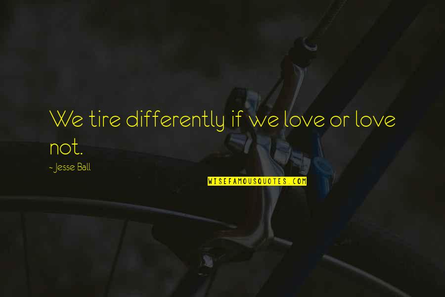 Heaven At Christmas Quotes By Jesse Ball: We tire differently if we love or love