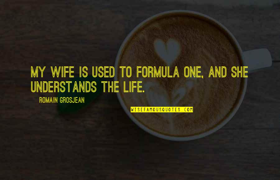Heaven Awaits Quotes By Romain Grosjean: My wife is used to Formula One, and Heaven Awaits Quotes By Romain Grosjean: My wife is used to Formula One, and