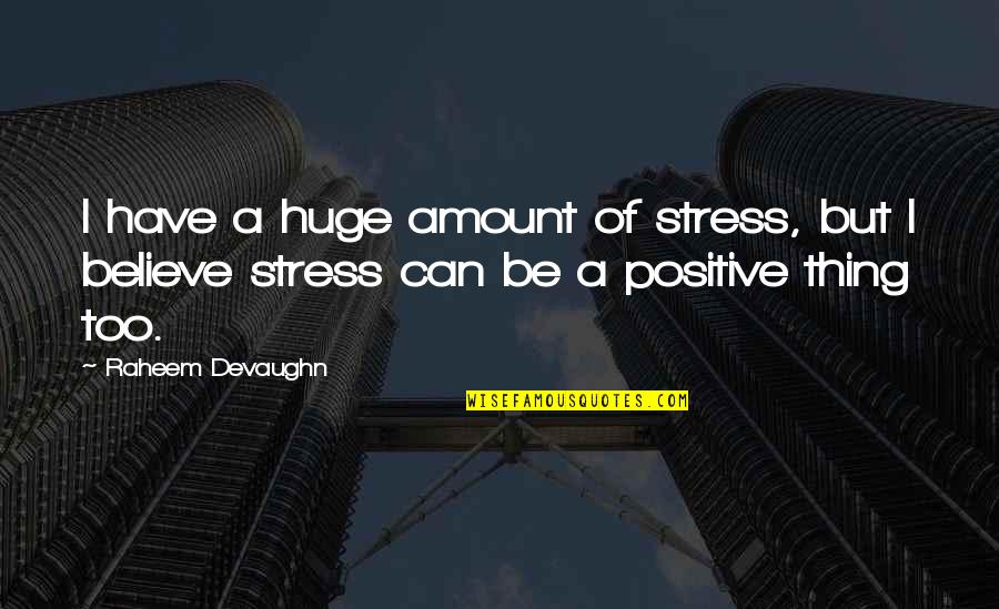 Heaven Knows What Movie Quotes By Raheem Devaughn: I have a huge amount of stress, but