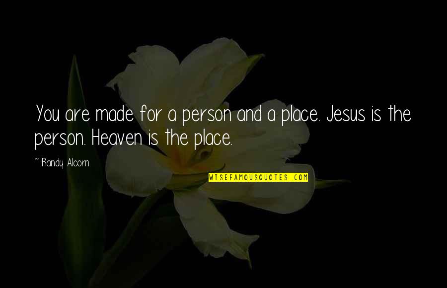 Heaven Made Quotes By Randy Alcorn: You are made for a person and a