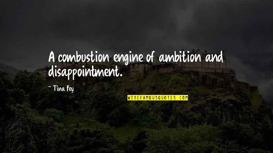 Heaven On Earth Kashmir Quotes By Tina Fey: A combustion engine of ambition and disappointment.