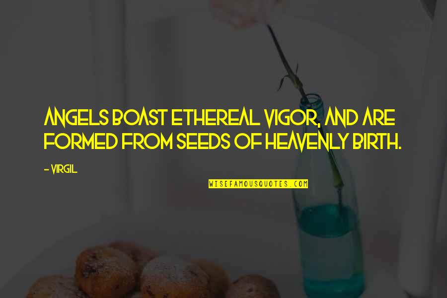Heavenly Angels Quotes By Virgil: Angels boast ethereal vigor, and are formed from