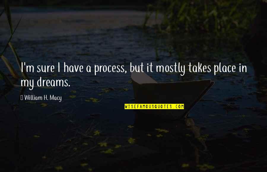 Heavenly Words Quotes By William H. Macy: I'm sure I have a process, but it