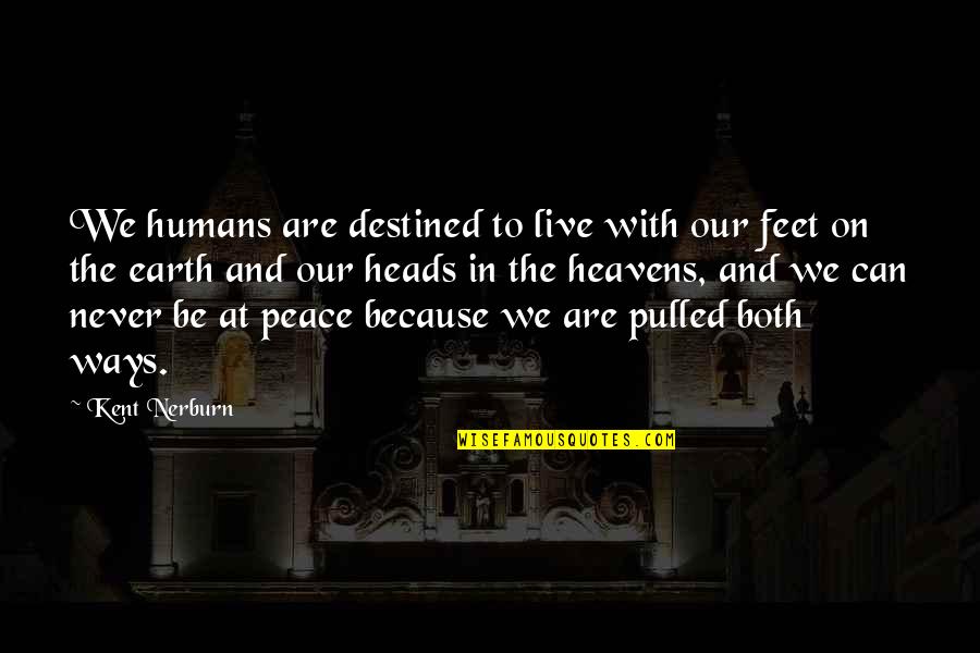 Heavens And The Earth Quotes By Kent Nerburn: We humans are destined to live with our Heavens And The Earth Quotes By Kent Nerburn: We humans are destined to live with our