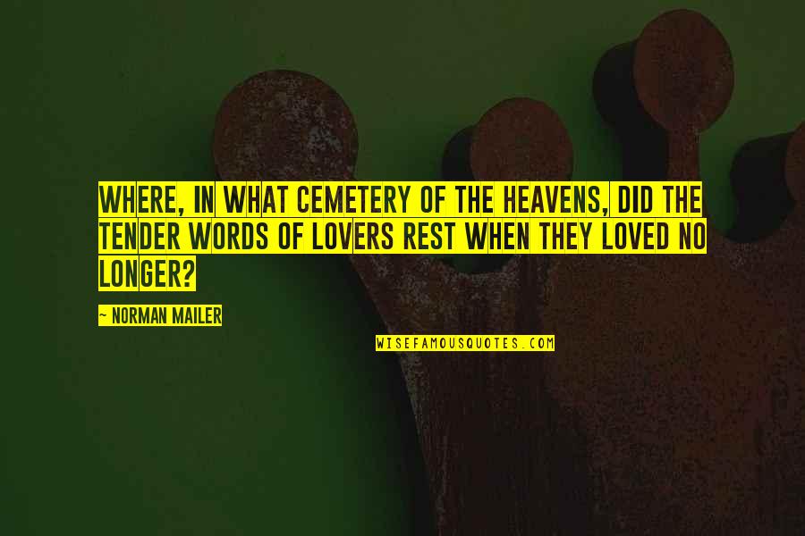 Heavens Quotes Quotes By Norman Mailer: Where, in what cemetery of the heavens, did