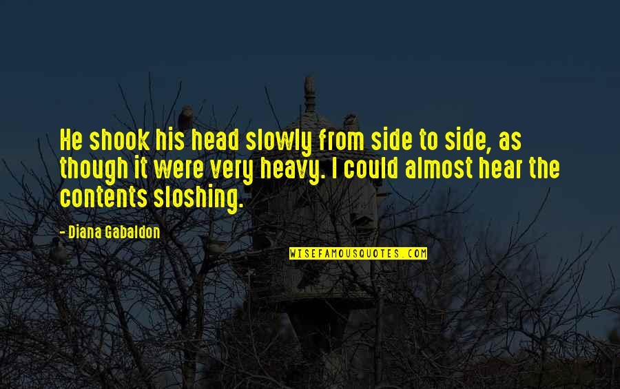 Heavy Head Quotes By Diana Gabaldon: He shook his head slowly from side to