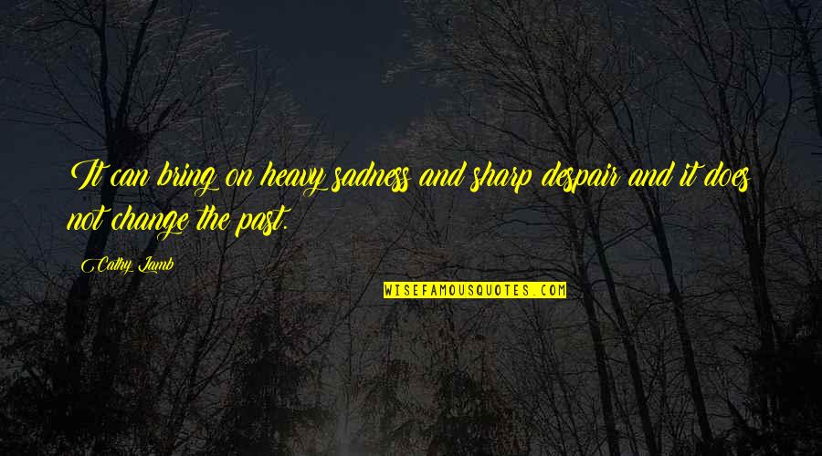 Heavy On Quotes By Cathy Lamb: It can bring on heavy sadness and sharp