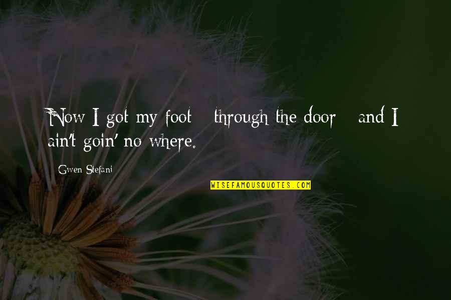 Hebbard Blesius Quotes By Gwen Stefani: Now I got my foot - through the