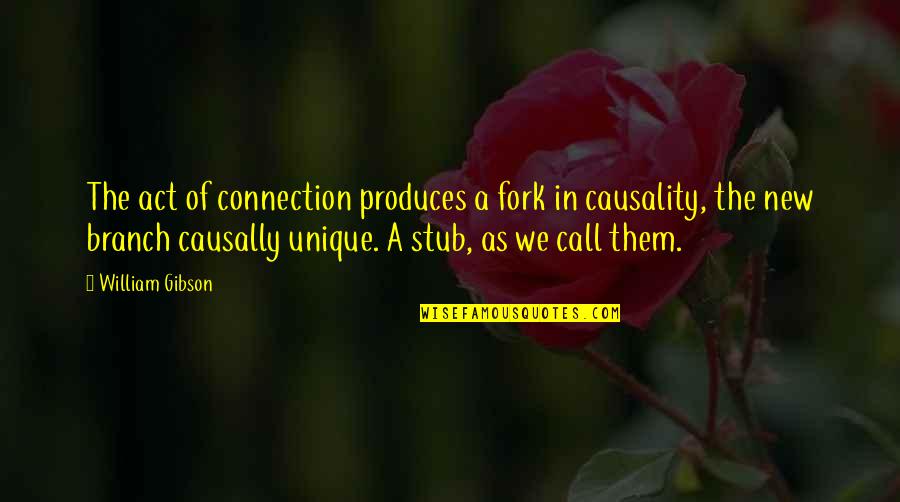 Hebraistically Quotes By William Gibson: The act of connection produces a fork in Hebraistically Quotes By William Gibson: The act of connection produces a fork in