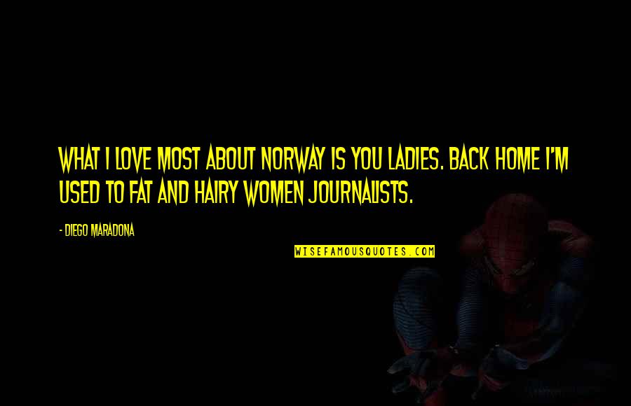 Hecate Goddess Quotes By Diego Maradona: What I love most about Norway is you