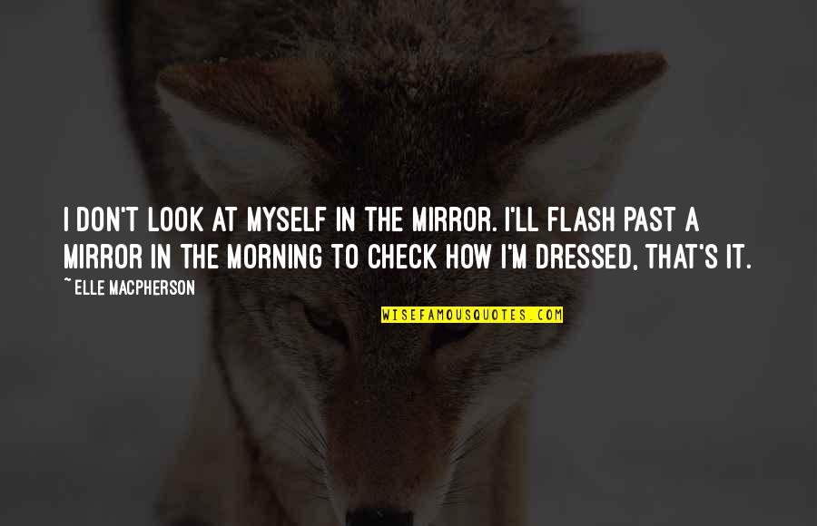 Hecatoncheir Quotes By Elle Macpherson: I don't look at myself in the mirror.