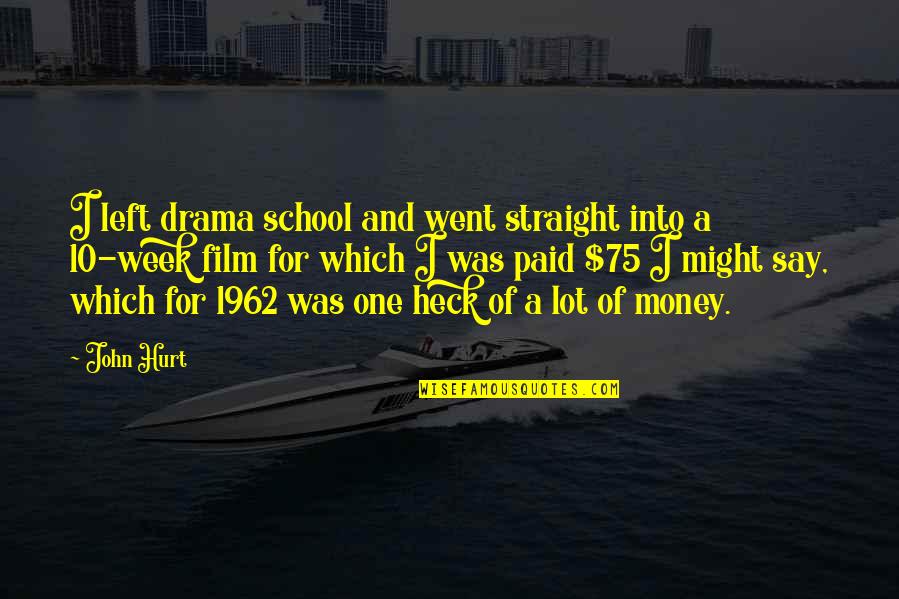 Heck Quotes By John Hurt: I left drama school and went straight into