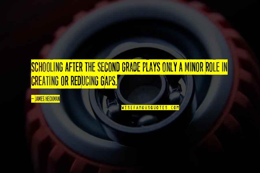Heckman Quotes By James Heckman: Schooling after the second grade plays only a Heckman Quotes By James Heckman: Schooling after the second grade plays only a