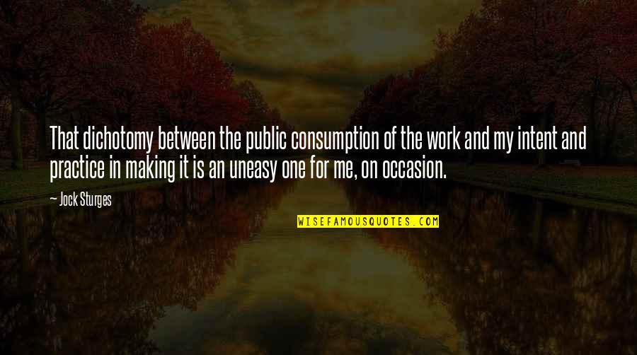 Hecox Home Quotes By Jock Sturges: That dichotomy between the public consumption of the