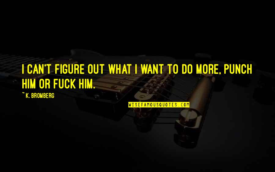 Heddlestone Quotes By K. Bromberg: I can't figure out what I want to