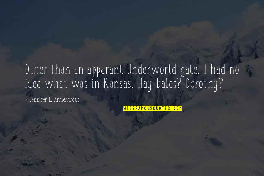 Hederman Inspection Quotes By Jennifer L. Armentrout: Other than an apparant Underworld gate, I had