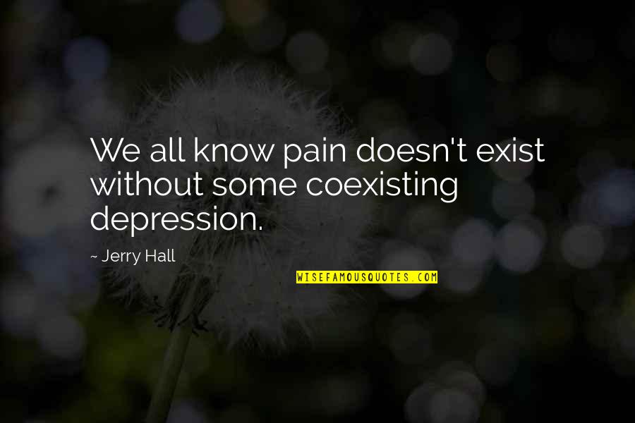 Hedgehogs Dilemma Quotes By Jerry Hall: We all know pain doesn't exist without some