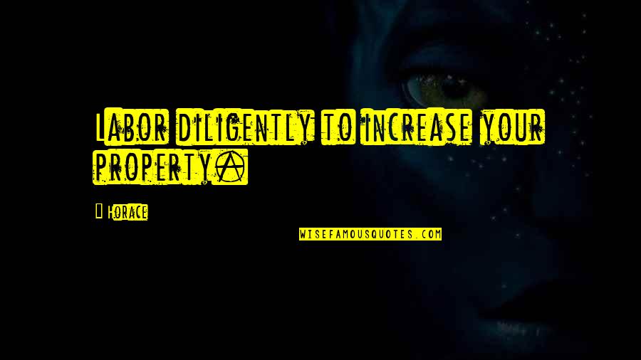 Hedvig Opshaug Quotes By Horace: Labor diligently to increase your property.