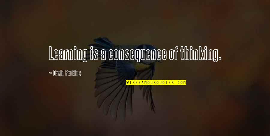 Heels And Dresses Quotes By David Perkins: Learning is a consequence of thinking. Heels And Dresses Quotes By David Perkins: Learning is a consequence of thinking.