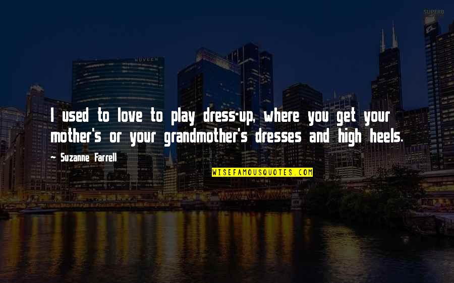 Heels High Quotes By Suzanne Farrell: I used to love to play dress-up, where Heels High Quotes By Suzanne Farrell: I used to love to play dress-up, where