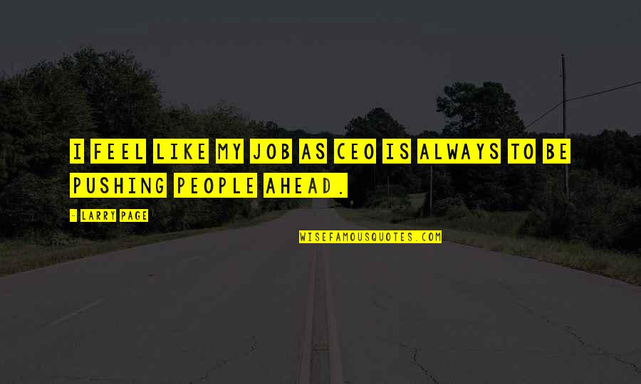 Heelys Shoes Quotes By Larry Page: I feel like my job as CEO is