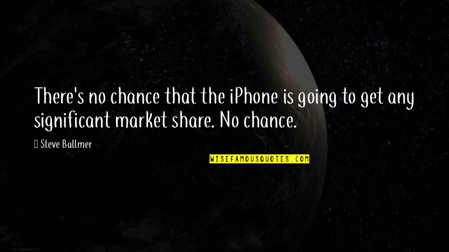 Heerema Champion Quotes By Steve Ballmer: There's no chance that the iPhone is going Heerema Champion Quotes By Steve Ballmer: There's no chance that the iPhone is going
