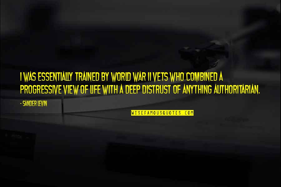 Heezen Map Quotes By Sander Levin: I was essentially trained by World War II