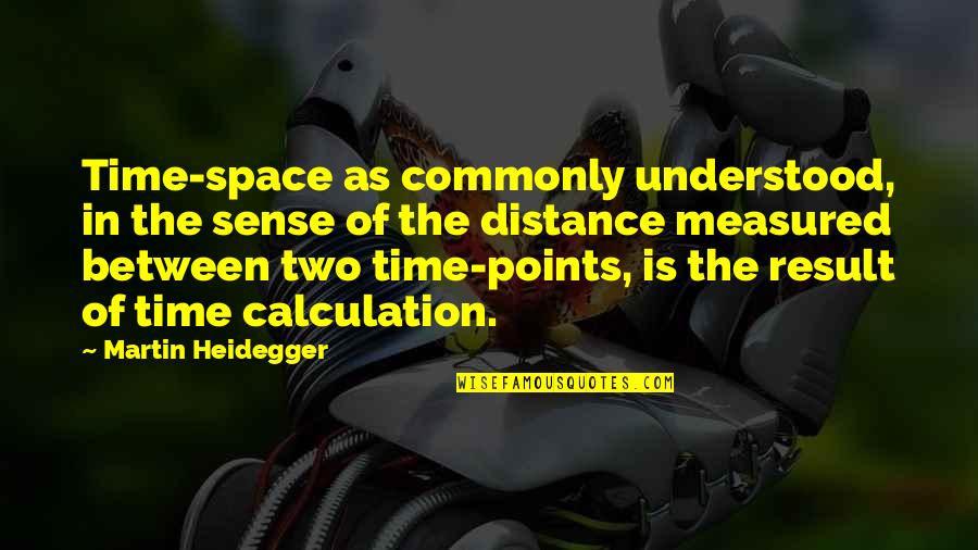 Heidegger Quotes By Martin Heidegger: Time-space as commonly understood, in the sense of Heidegger Quotes By Martin Heidegger: Time-space as commonly understood, in the sense of