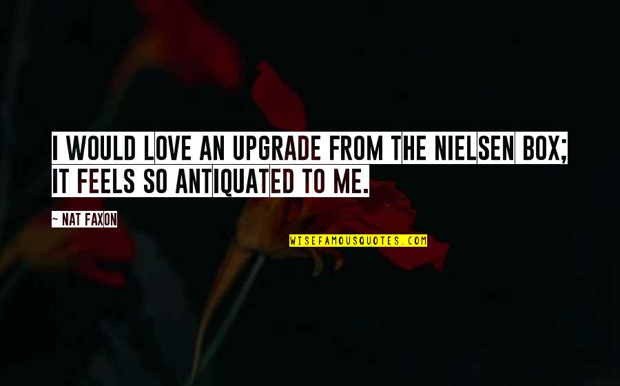 Heideggers Cat Quotes By Nat Faxon: I would love an upgrade from the Nielsen