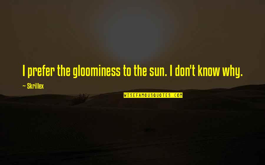 Heidenreich And Heidenreich Quotes By Skrillex: I prefer the gloominess to the sun. I