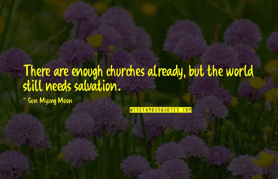 Heigl Adhesives Quotes By Sun Myung Moon: There are enough churches already, but the world