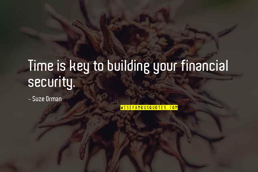 Heikura Turnips Quotes By Suze Orman: Time is key to building your financial security.