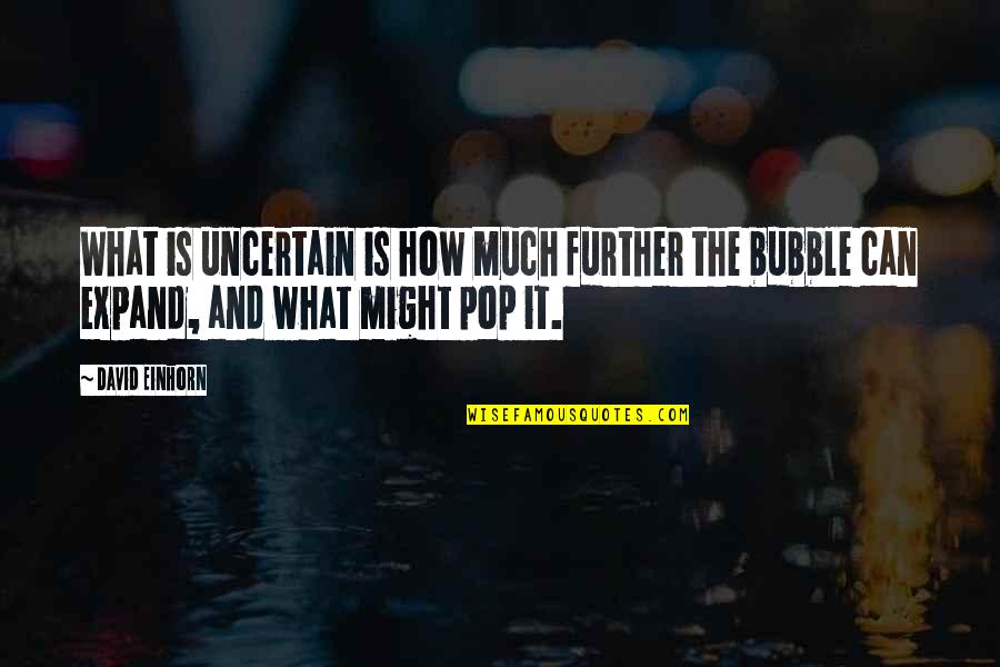 Heiligenberg Quotes By David Einhorn: What is uncertain is how much further the