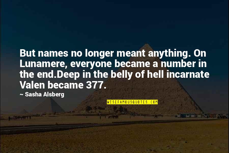 Heiliger Gral Quotes By Sasha Alsberg: But names no longer meant anything. On Lunamere, Heiliger Gral Quotes By Sasha Alsberg: But names no longer meant anything. On Lunamere,