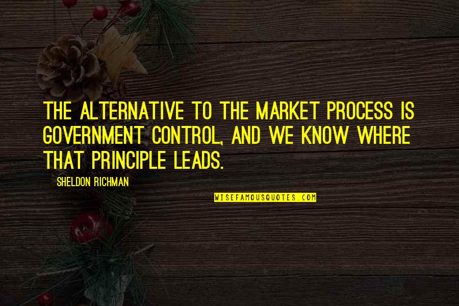 Heimaey Quotes By Sheldon Richman: The alternative to the market process is government