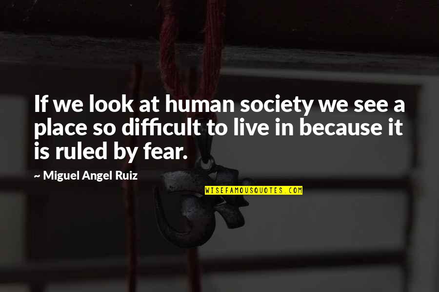 Heimbucher Quotes By Miguel Angel Ruiz: If we look at human society we see