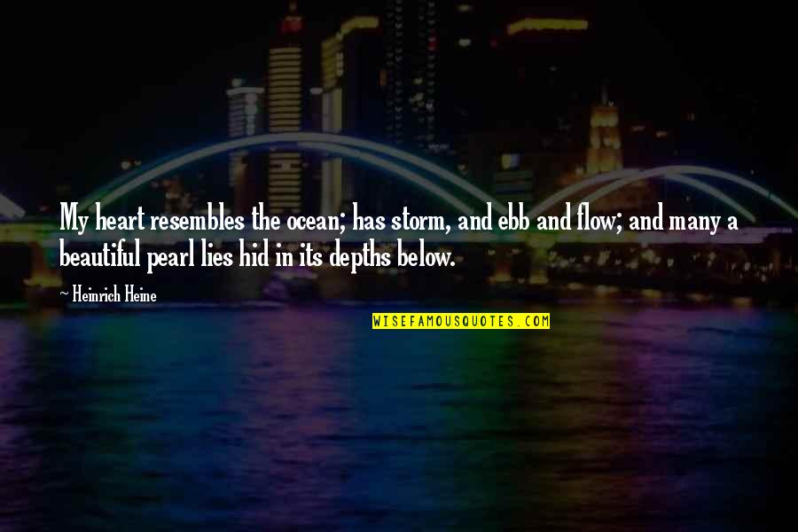 Heine Heinrich Quotes By Heinrich Heine: My heart resembles the ocean; has storm, and