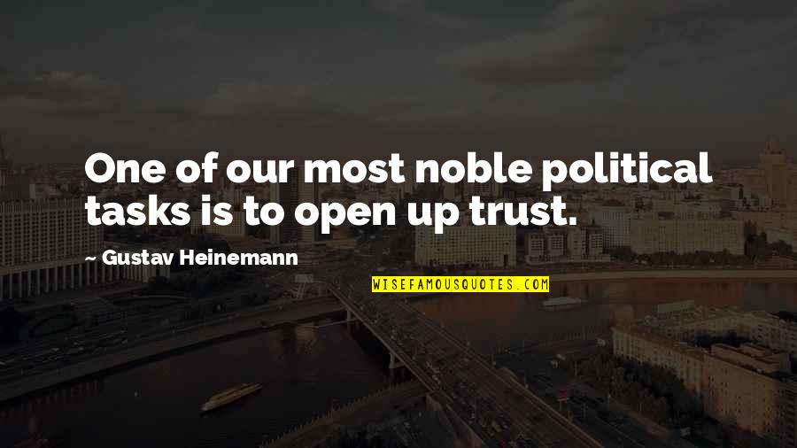 Heinemann Quotes By Gustav Heinemann: One of our most noble political tasks is