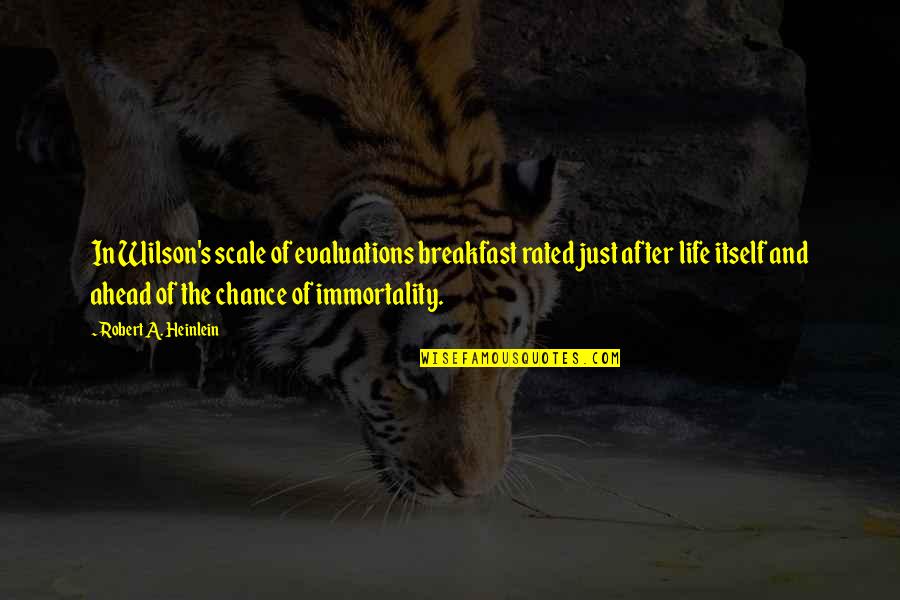 Heinlein's Quotes By Robert A. Heinlein: In Wilson's scale of evaluations breakfast rated just Heinlein's Quotes By Robert A. Heinlein: In Wilson's scale of evaluations breakfast rated just