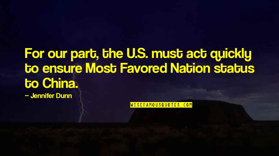 Heislerville Quotes By Jennifer Dunn: For our part, the U.S. must act quickly Heislerville Quotes By Jennifer Dunn: For our part, the U.S. must act quickly