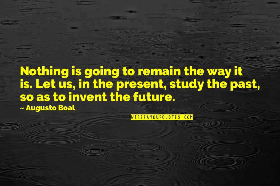 Heisterkamp Wijn Quotes By Augusto Boal: Nothing is going to remain the way it Heisterkamp Wijn Quotes By Augusto Boal: Nothing is going to remain the way it