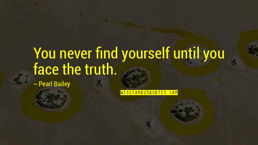 Heitz Cellars Quotes By Pearl Bailey: You never find yourself until you face the