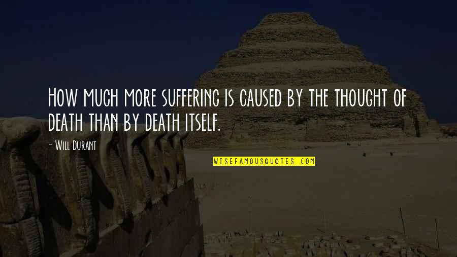 Heitzman Sions Quotes By Will Durant: How much more suffering is caused by the