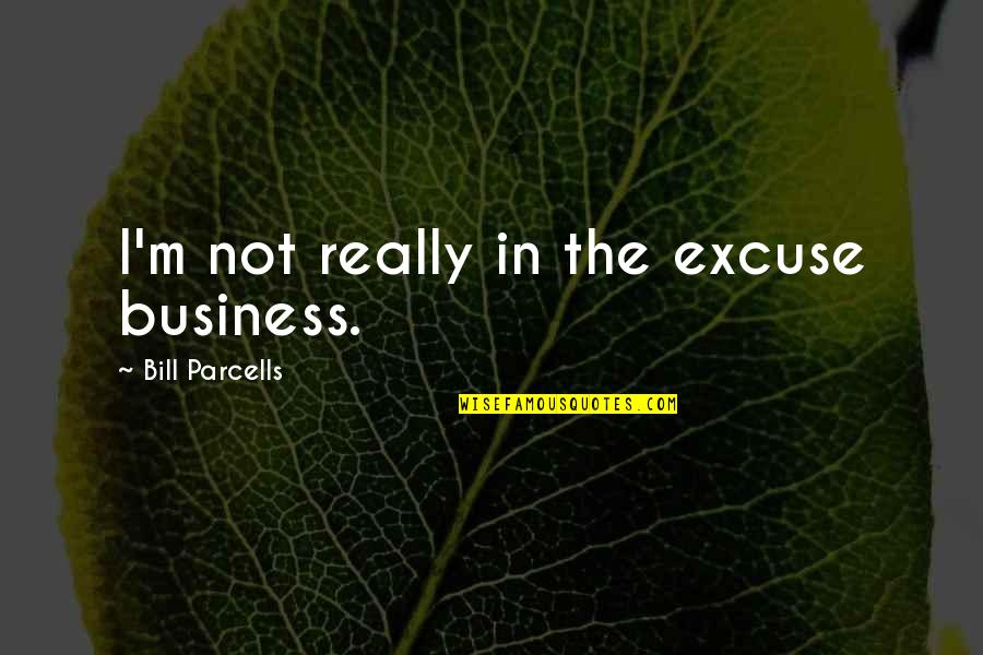 Hekmat Wehbe Quotes By Bill Parcells: I'm not really in the excuse business.