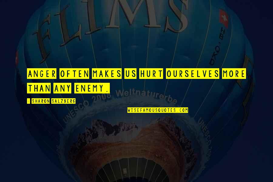 Hekmat Wehbe Quotes By Sharon Salzberg: Anger often makes us hurt ourselves more than