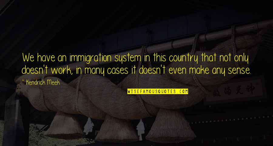 Helen Luke Quotes By Kendrick Meek: We have an immigration system in this country