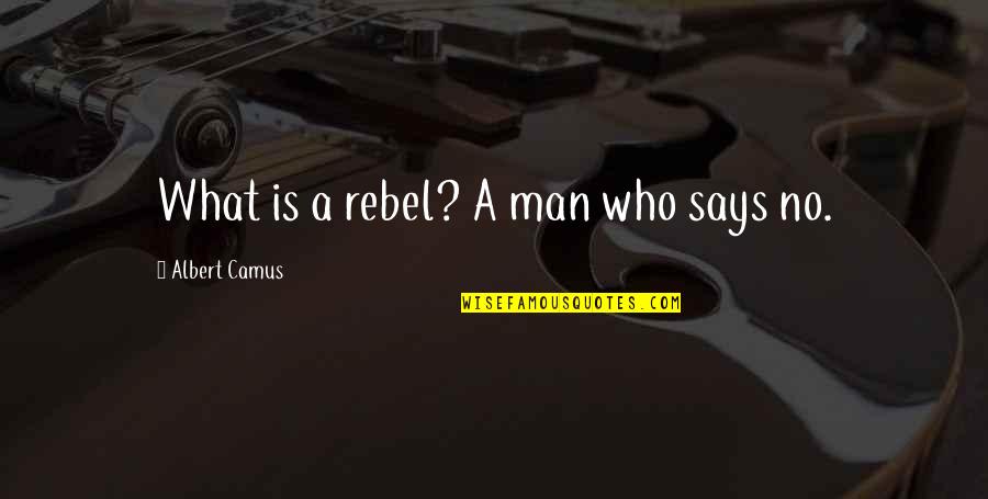 Helene Hadsell Quotes By Albert Camus: What is a rebel? A man who says Helene Hadsell Quotes By Albert Camus: What is a rebel? A man who says