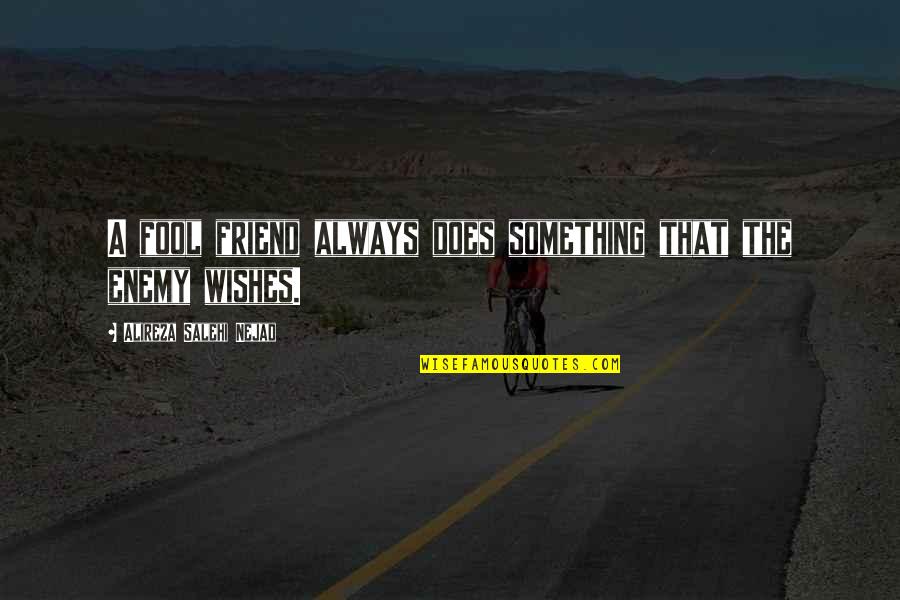 Heleya Quotes By Alireza Salehi Nejad: A fool friend always does something that the Heleya Quotes By Alireza Salehi Nejad: A fool friend always does something that the